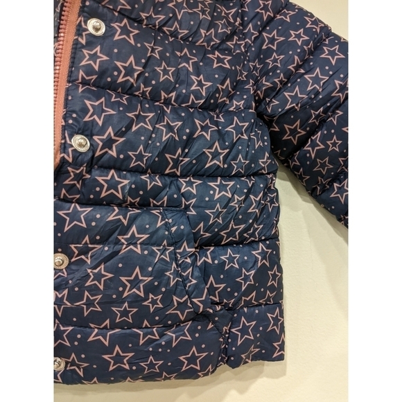 Zara Puffy Star Print Jacket Size 9-12 Months - Picture 3 of 5